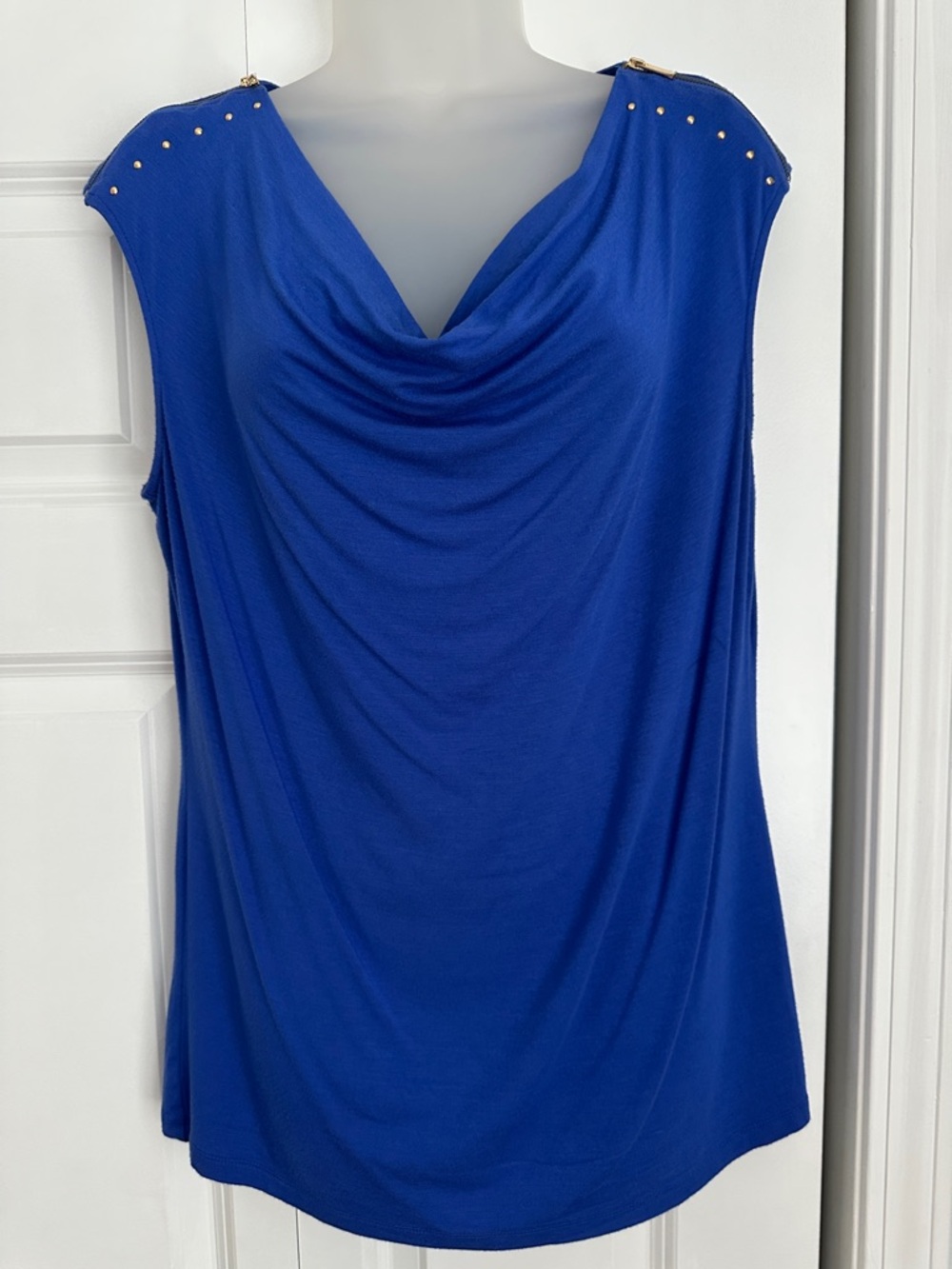 Women’s Cowl Neck Sleeveless Top - Royal Blue